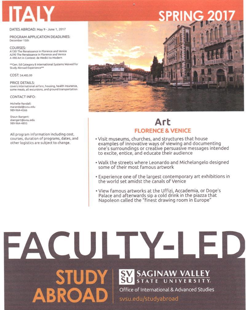 Italy Study Abroad 2017